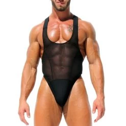 Rufskin Drako Thong Bodysuit Black
