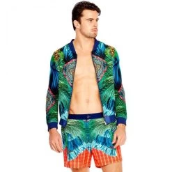 Aqua Blu Unisex Instinct Bomber Jacket A8096IN Multi
