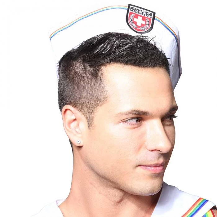 Andrew Christian Pride Sailor Hat 8466 White - Image 2