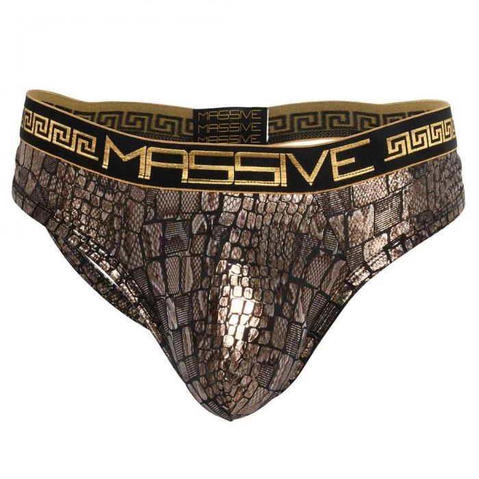 Andrew Christian MASSIVE Python Frame Thong 91663 Black/Gold - Image 6