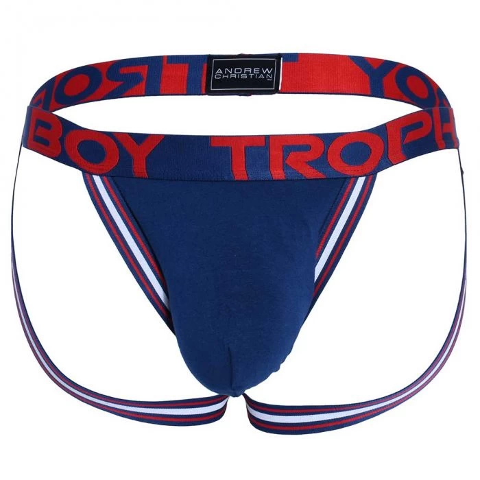 Andrew Christian Trophy Boy Score Jock 91794 Navy - Image 5