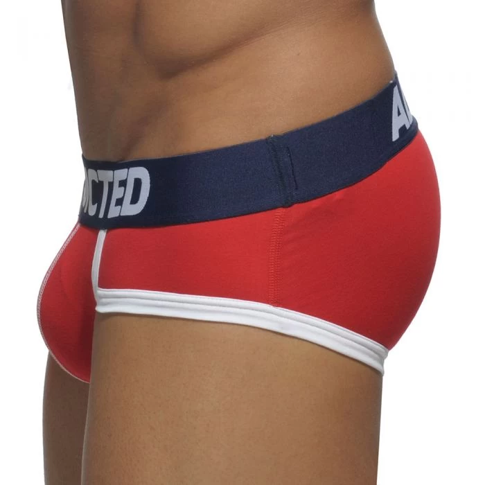 Addicted Three Pack Basic Brief AD301P Red/Grey/Royal Blue - Image 3