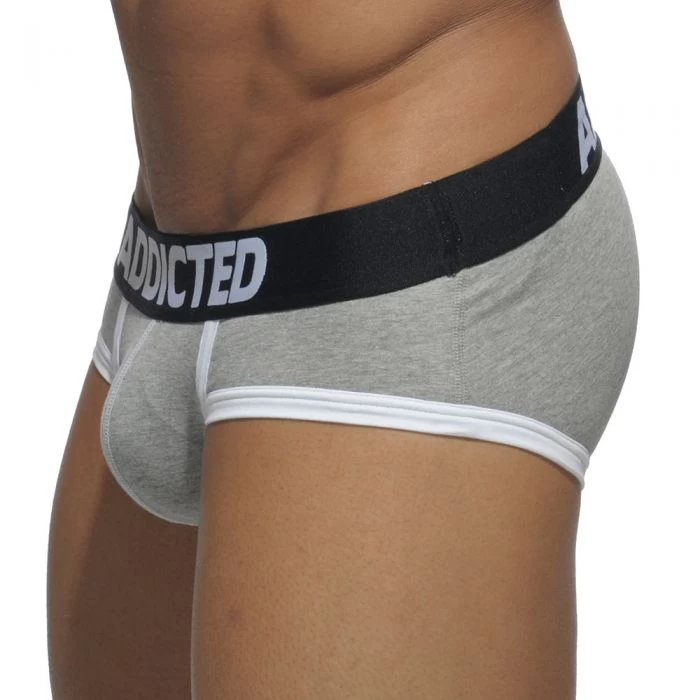 Addicted Three Pack Basic Brief AD301P Red/Grey/Royal Blue - Image 6