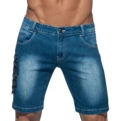 Addicted Zipper Short Jeans AD640 Navy