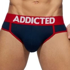 Addicted Second Skin 3 Pack Jockstrap AD899P Navy/White/Royal Blue