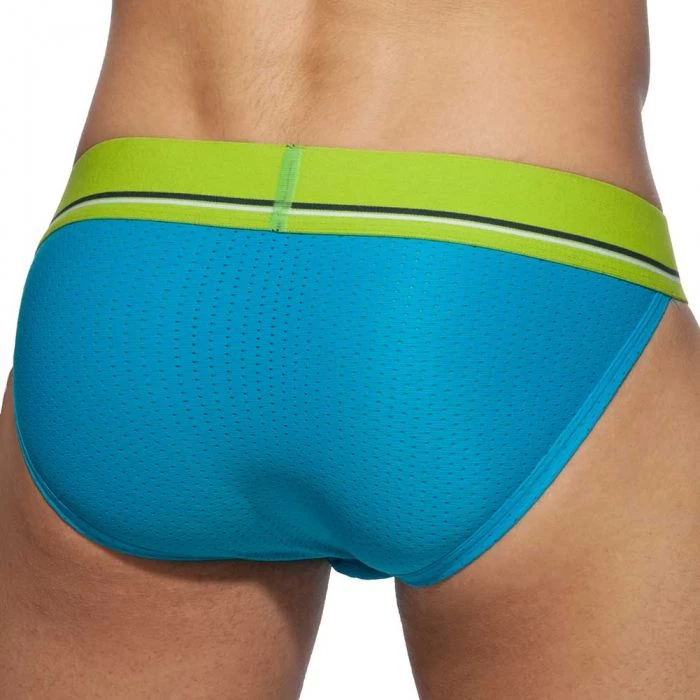 Addicted RingUp Mesh Bikini Brief AD932 Turquoise - Image 2