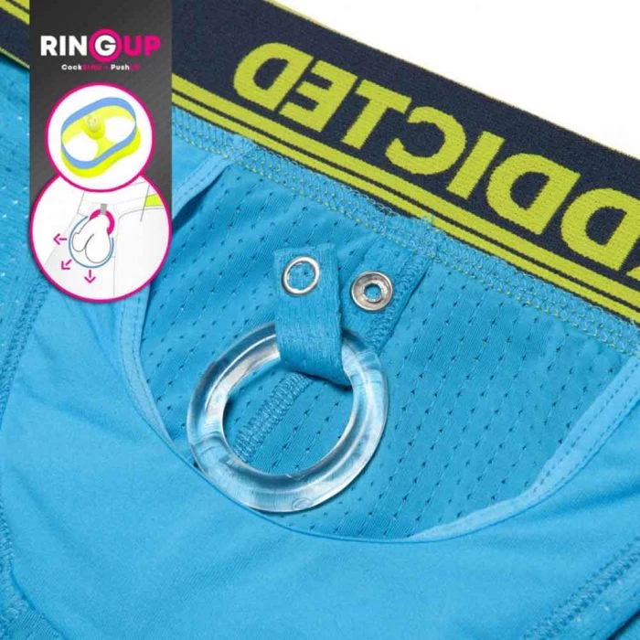 Addicted RingUp Mesh Bikini Brief AD932 Turquoise - Image 6
