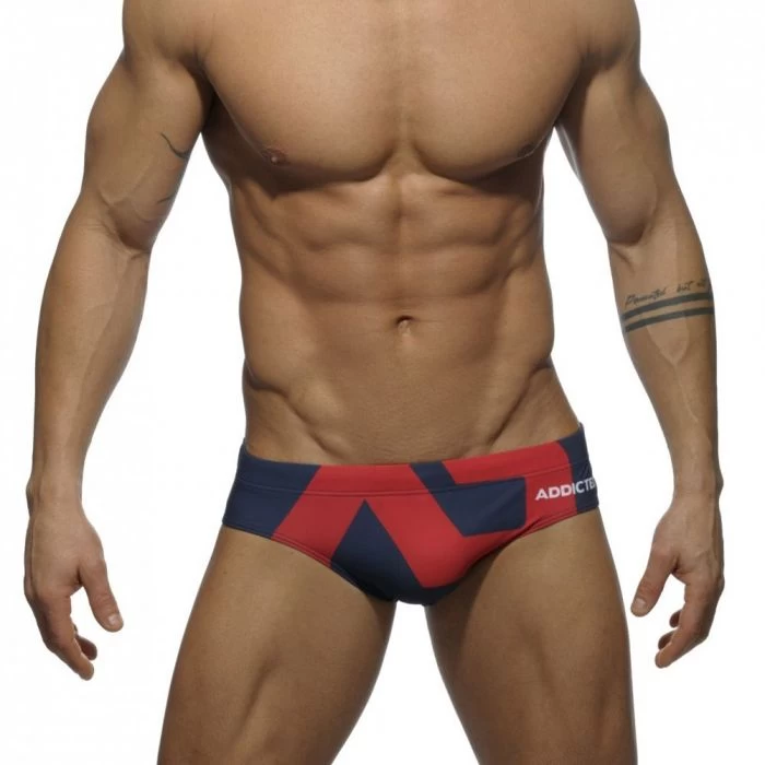Addicted Extra Large AD Logo Swim Brief ADS045 Navy - Image 4