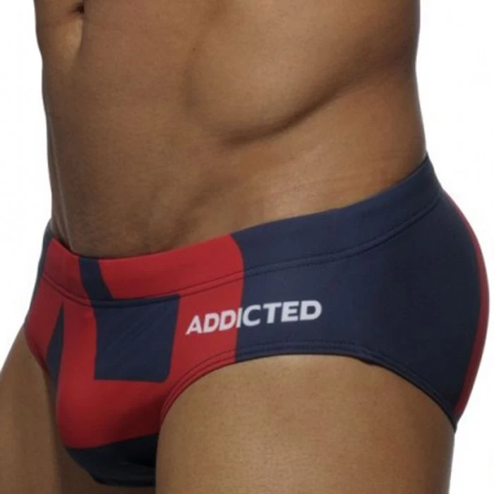 Addicted Extra Large AD Logo Swim Brief ADS045 Navy - Image 2