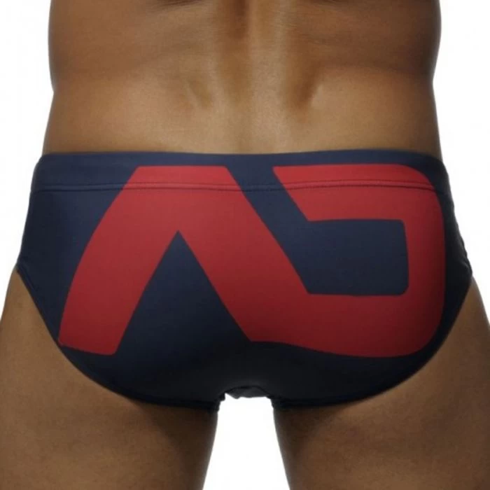 Addicted Extra Large AD Logo Swim Brief ADS045 Navy - Image 3