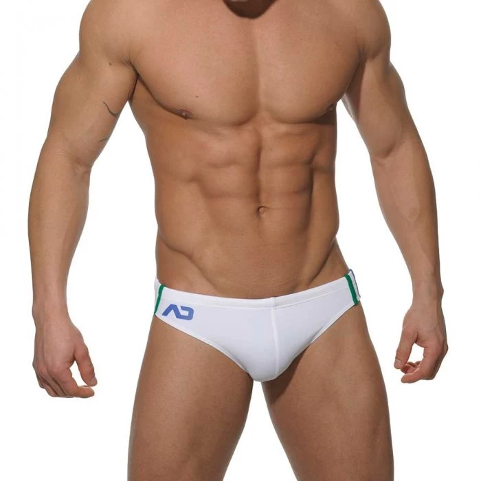 Addicted Low Cut Sports Swim Brief ADS005 White - Image 4