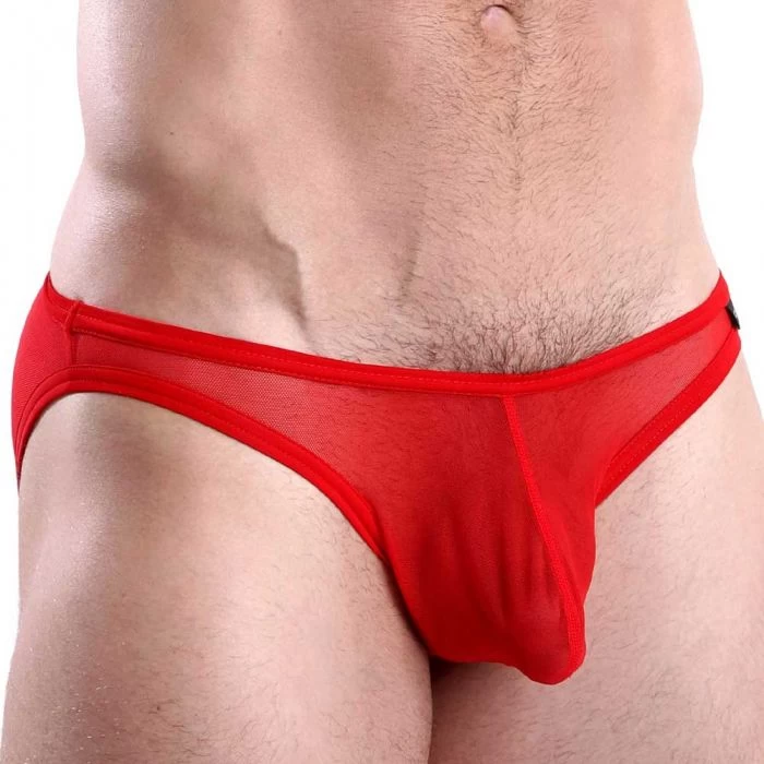 Cocksox Mesh Brief CX01ME Fiery Red - Image 3