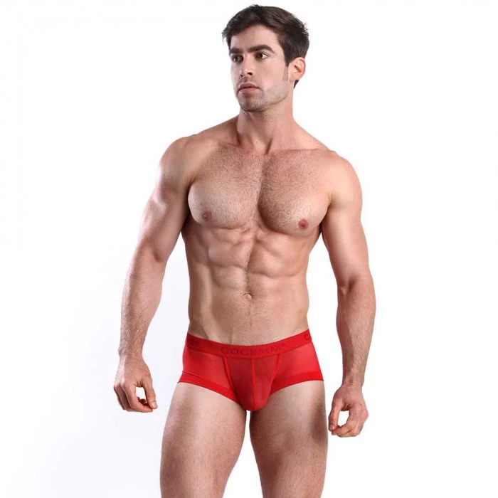 Cocksox Mesh Trunk CX68ME Fiery Red - Image 4
