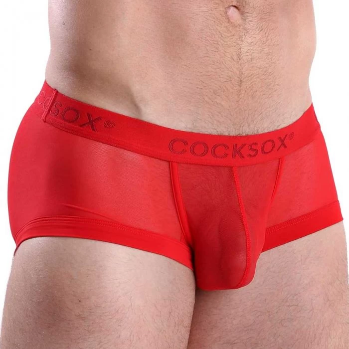 Cocksox Mesh Trunk CX68ME Fiery Red - Image 3