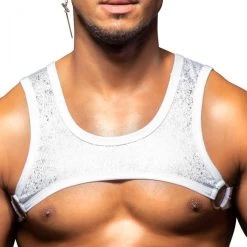 Andrew Christian Snow Ring Harness 3204 White/Silver