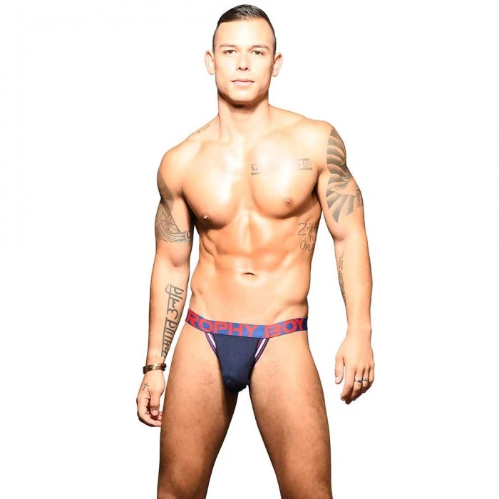 Andrew Christian Trophy Boy Score Jock 91794 Navy - Image 6