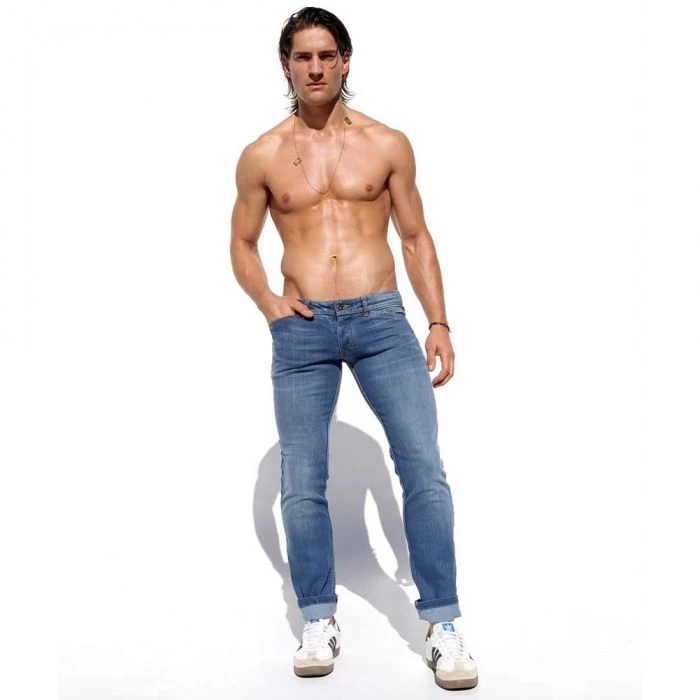 Rufskin Hendrix Slim Fit Jeans Distressed Denim - Image 6