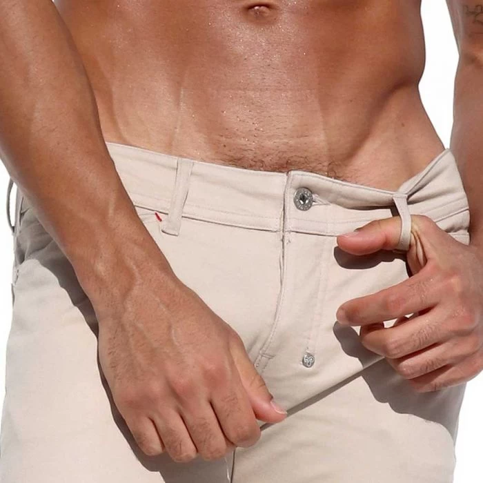 Rufskin Johnson Stretch Twill Low Rise Slim Jeans Sand - Image 2