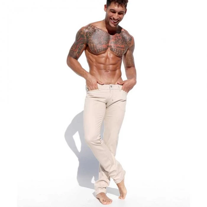 Rufskin Johnson Stretch Twill Low Rise Slim Jeans Sand - Image 5