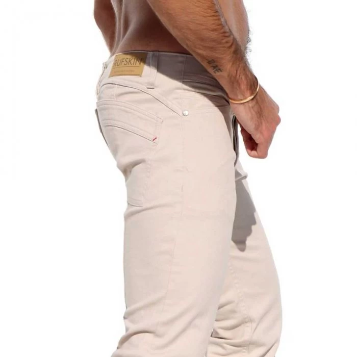 Rufskin Johnson Stretch Twill Low Rise Slim Jeans Sand - Image 3