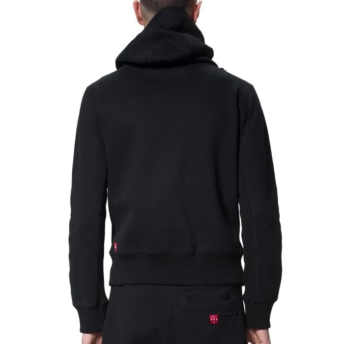 LEVEL Sam Asymmetrical Cropped Yoga Hoodie L1818 Black - Image 5