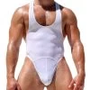 Rufskin Oraan Mesh Thong Bodysuit White